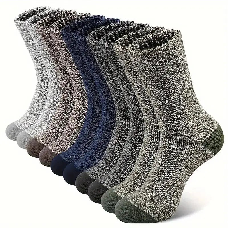 5 Pairs Merino Wool Retro Socks For Men