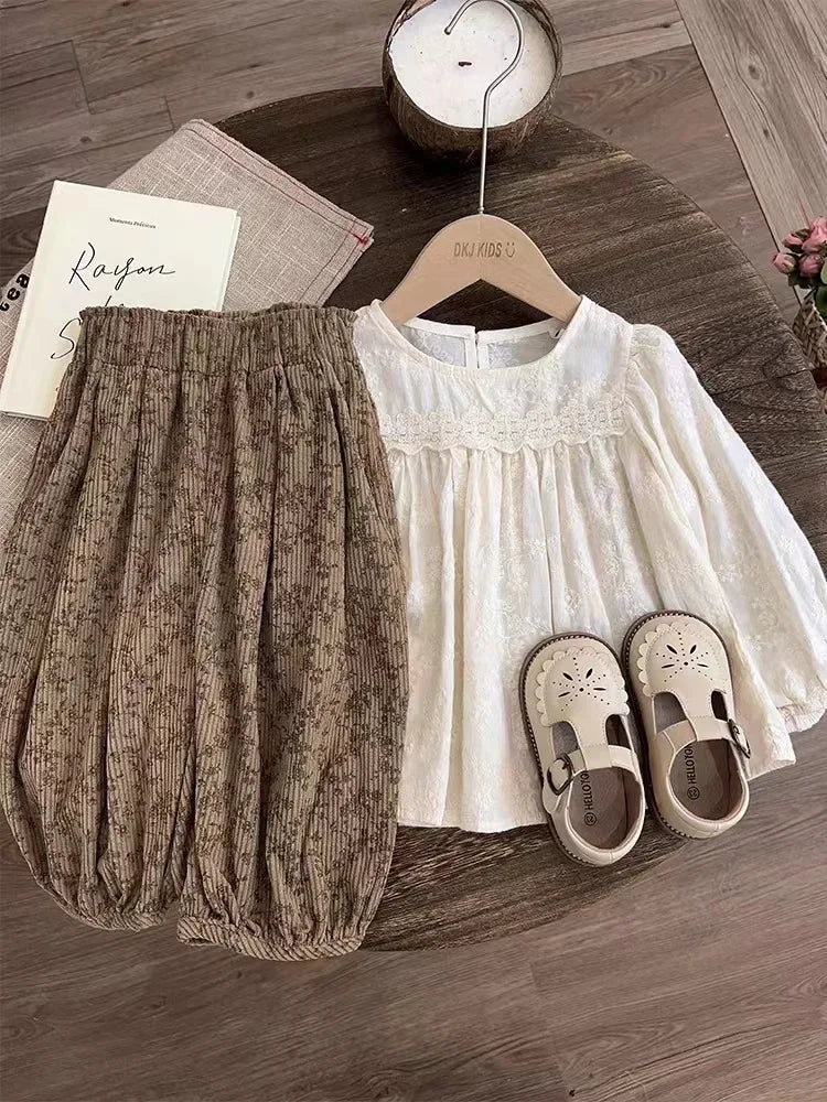 Mori Doll Blouse +Floral Bloomers