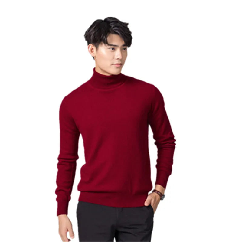 Men's Cashmere Cotton Blend Turtleneck