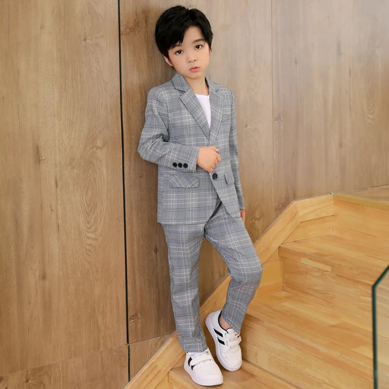 Checkered Gray Suit