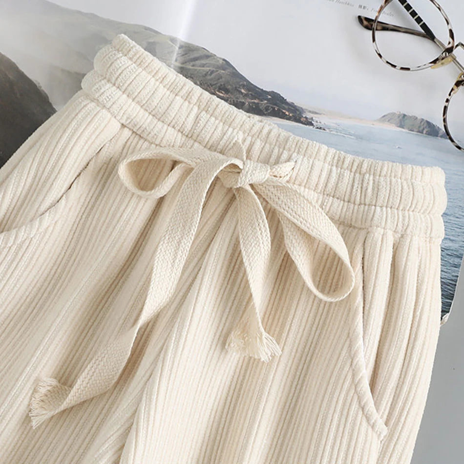 Girls Casual Wide Leg Pants Elastic