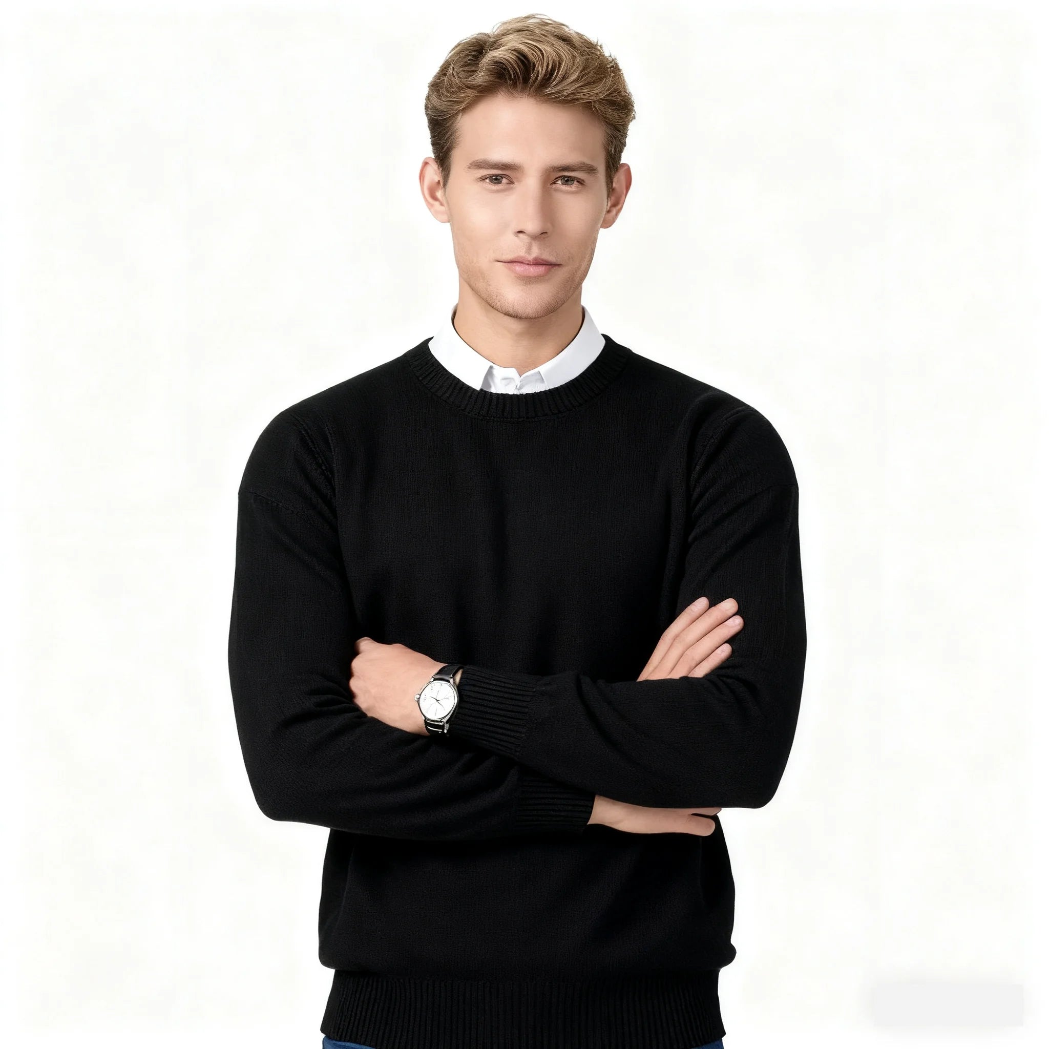 Cashmere Sweater O-neck Pullovers Men