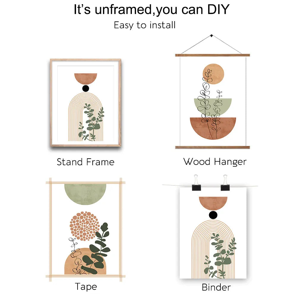 Abstract Three Piece Mid Century Design (Print)