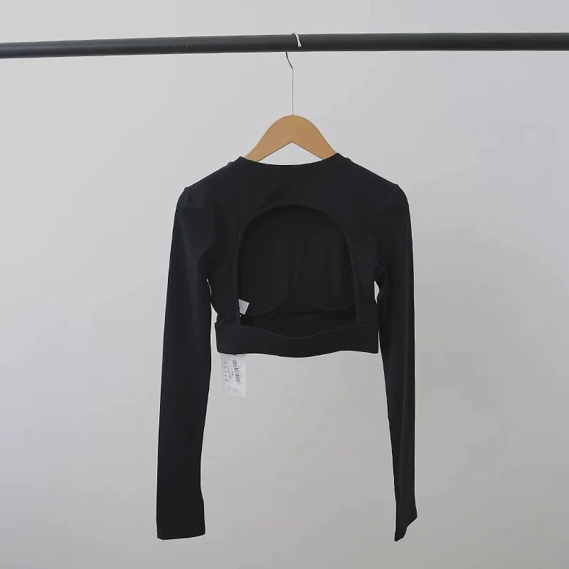 Women's Backless Long Sleeve Yoga Top
