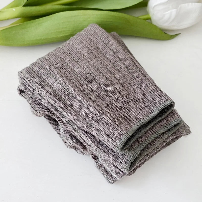 Autumn Spring Baby Girls Ribbed Cotton