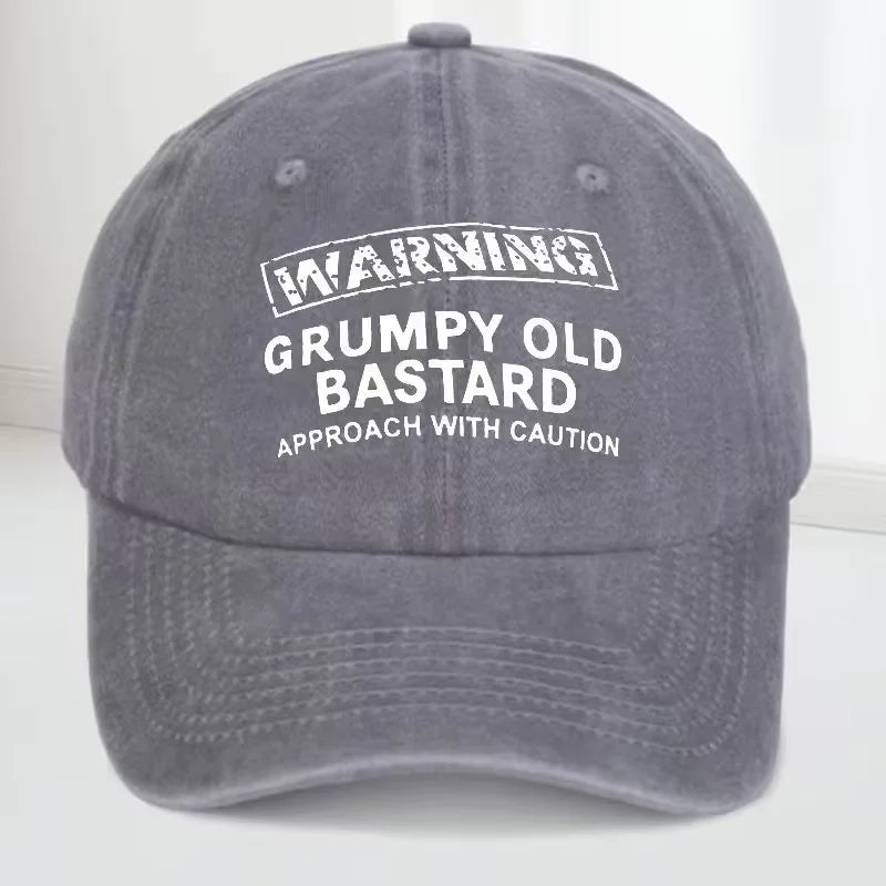 Warning sign - Sad-looking old guy - Breathing baseball cap - Outdoor adjustable casual hat - Sunscreen hat