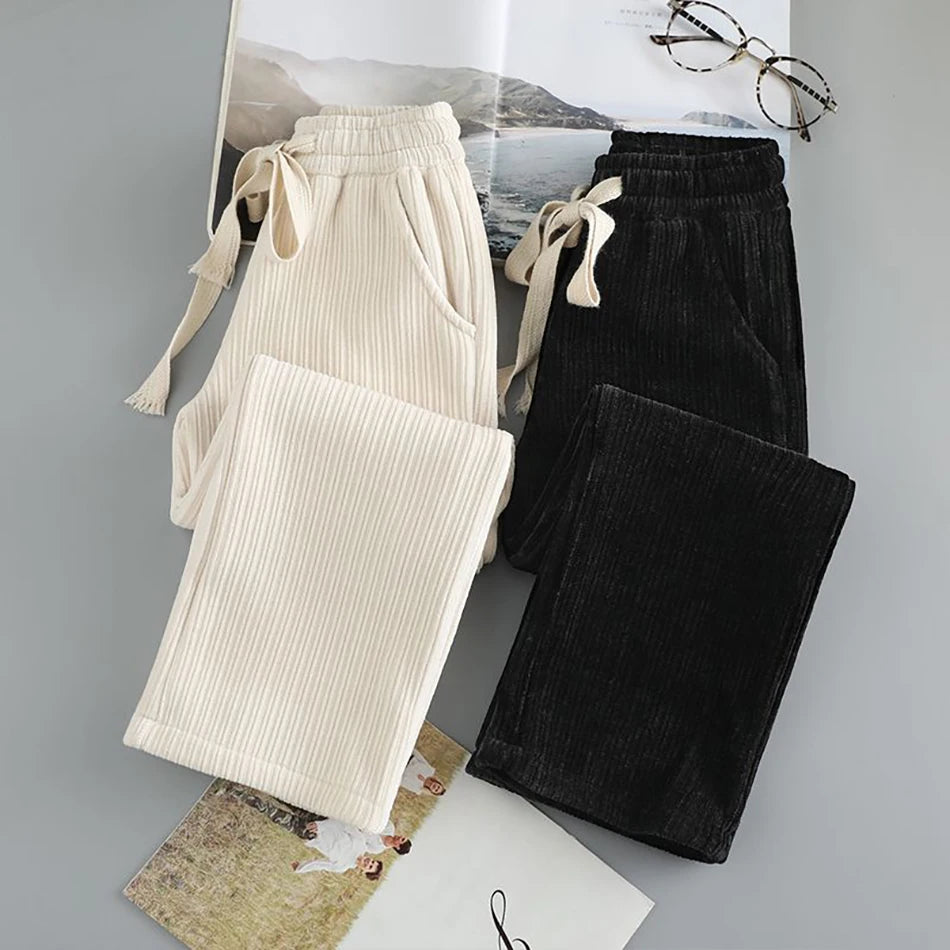 Girls Casual Wide Leg Pants Elastic