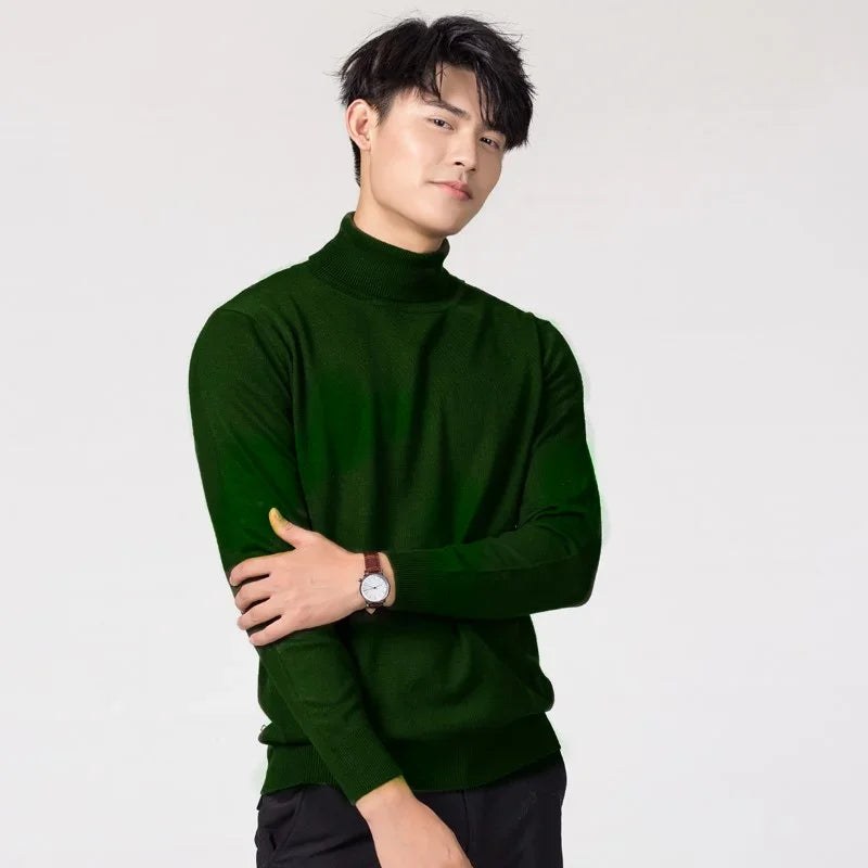 Men's Cashmere Cotton Blend Turtleneck