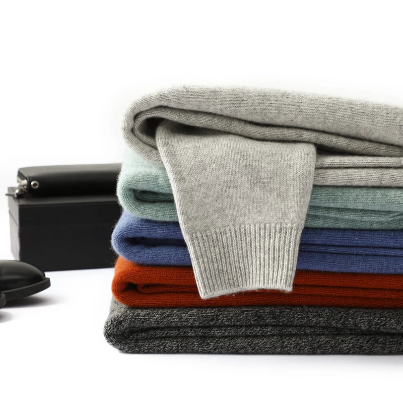 Men's Pure Wool Cashmere Blend Crewneck Sweater