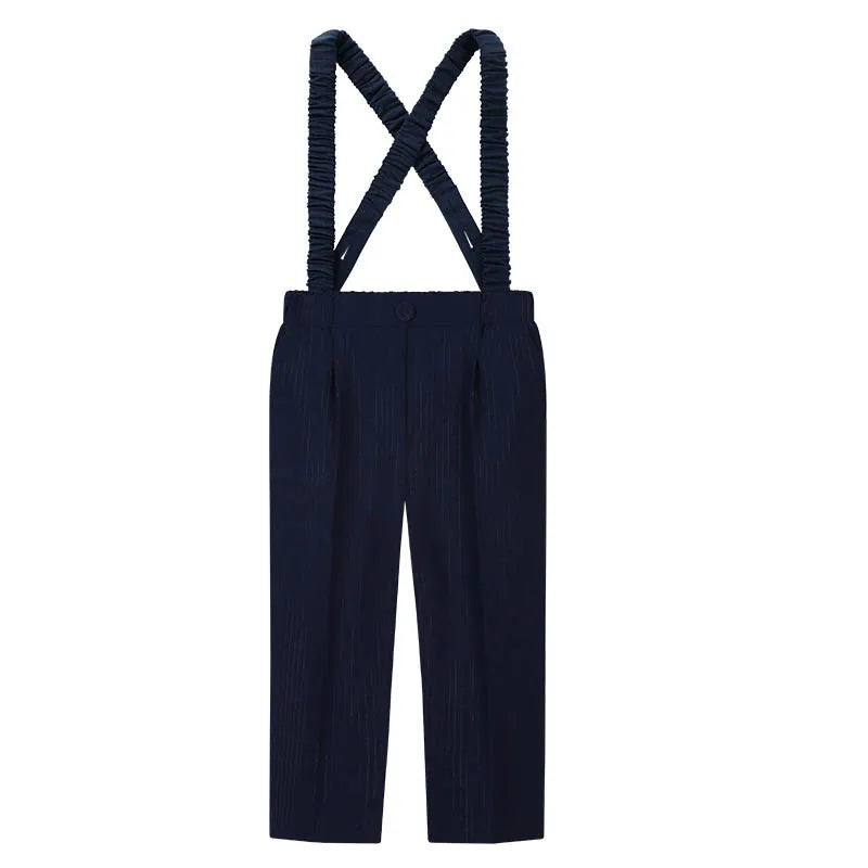 Children Boys Plaid Suit Pant Elastic Strappy Pant For 1-10Y Kids Boy Casual Baby Boy Performance School Pants Suit Elegant Pant