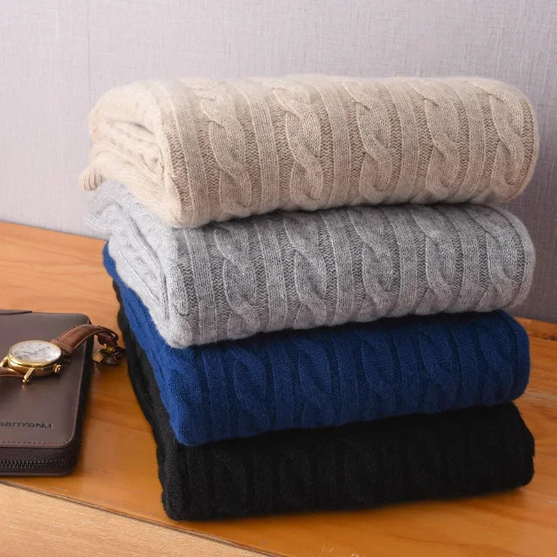 Knitted Cashmere Blend Zip-Up Sweater