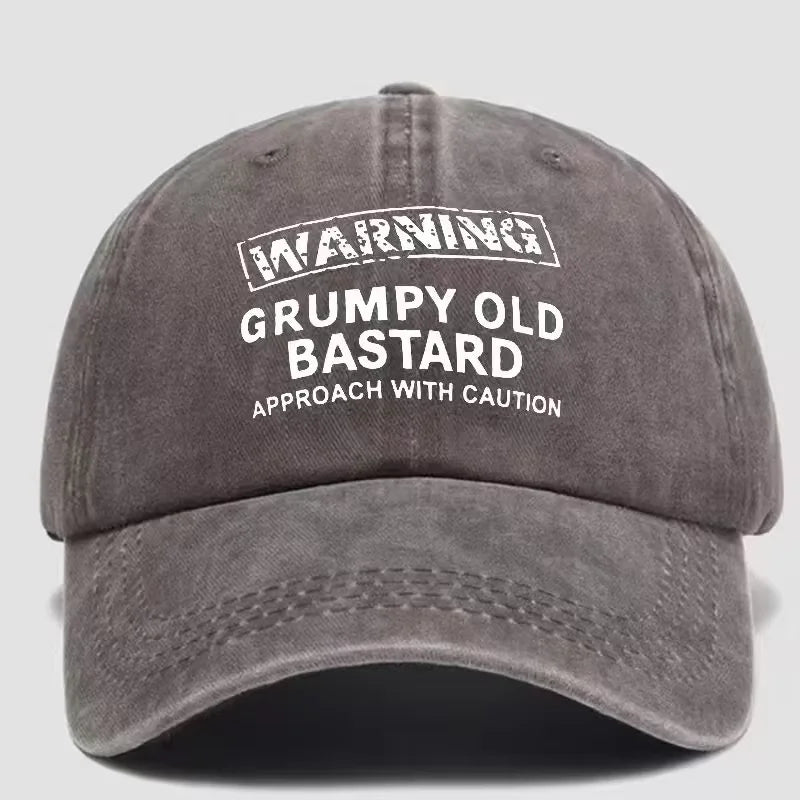 Warning sign - Sad-looking old guy - Breathing baseball cap - Outdoor adjustable casual hat - Sunscreen hat