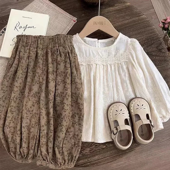 Mori Doll Blouse +Floral Bloomers