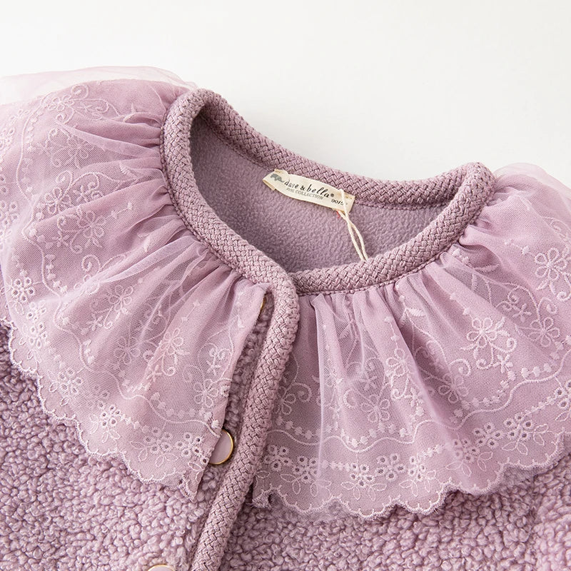 Dave Bella Children's Girl's Clothes Autumn Winter Fashion Casual Classy Charm Noble Overcoat Outdoor Party DB4237809