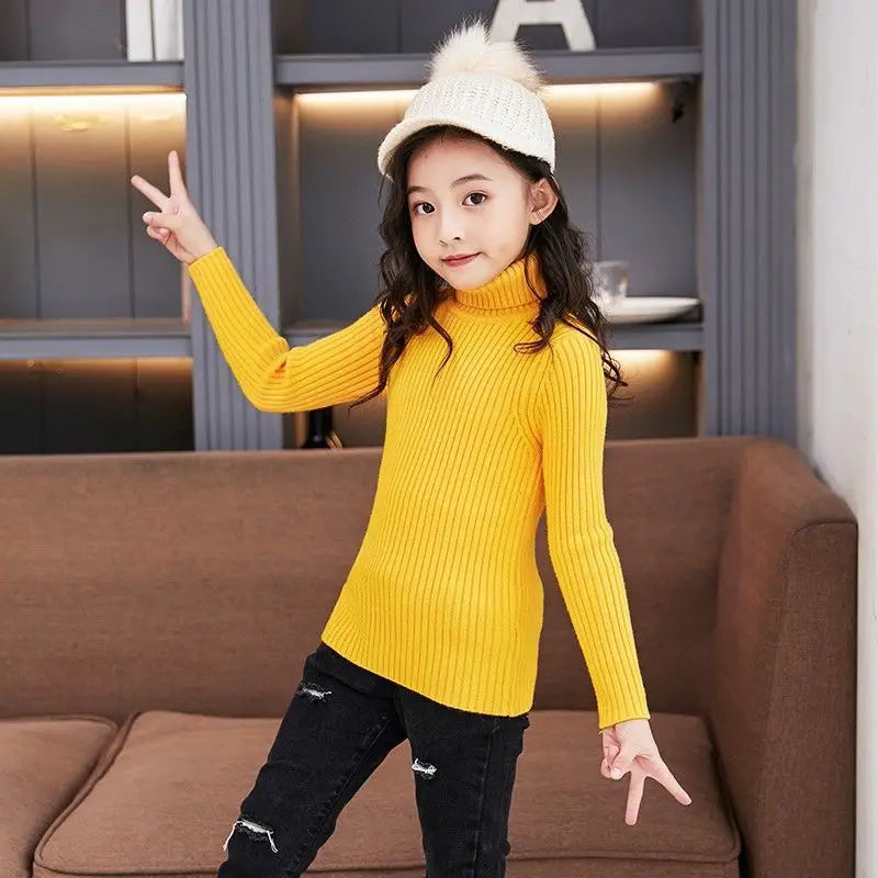 Fashion Baby Girls Winter Turtleneck