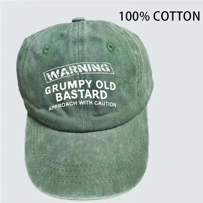 Warning sign - Sad-looking old guy - Breathing baseball cap - Outdoor adjustable casual hat - Sunscreen hat