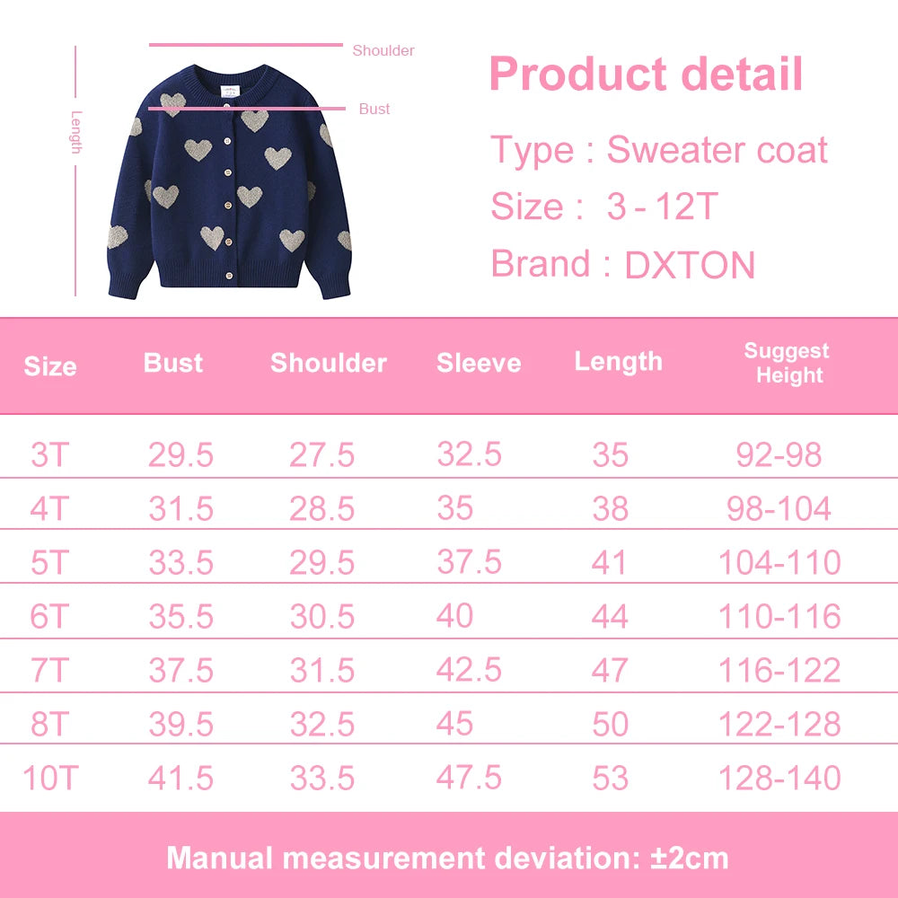 Children's Elastic Knitted Coat Heart