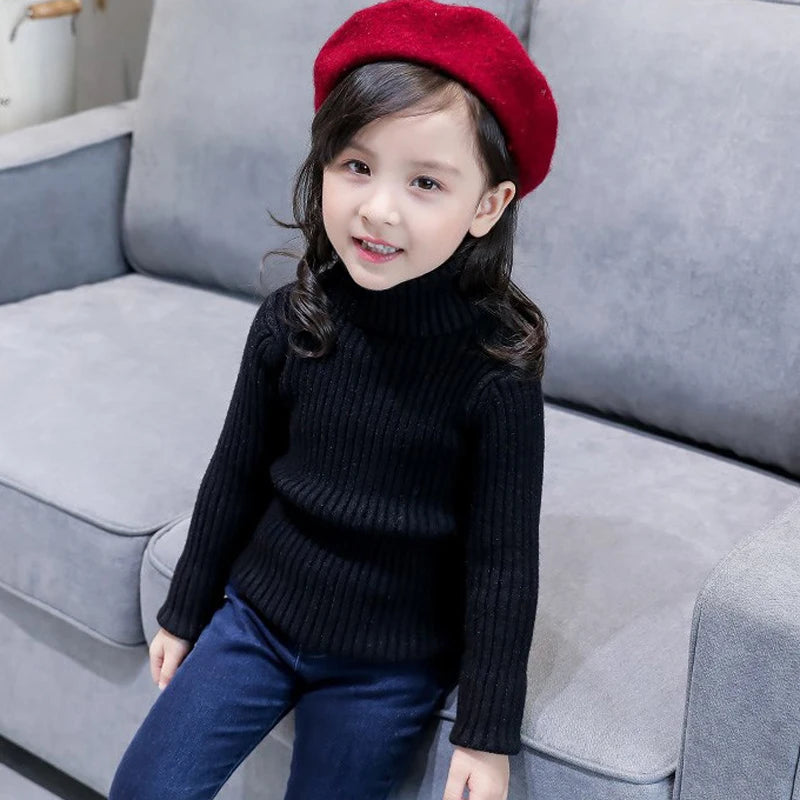 Fashion Baby Girls Winter Turtleneck