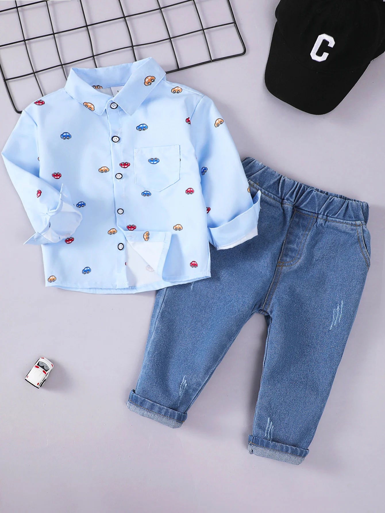 Winter  Baby Boy Clothes Infant Toddler Boy Outfits 12 18 24 Months 2T 3T  Denim Jeans Boys Fall Winter Clothing Pants Set