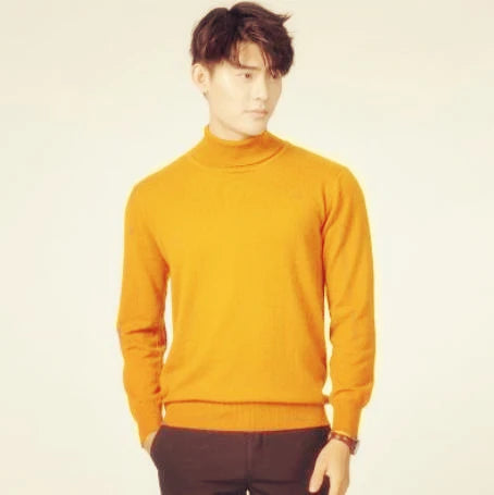 Men's Cashmere Cotton Blend Turtleneck