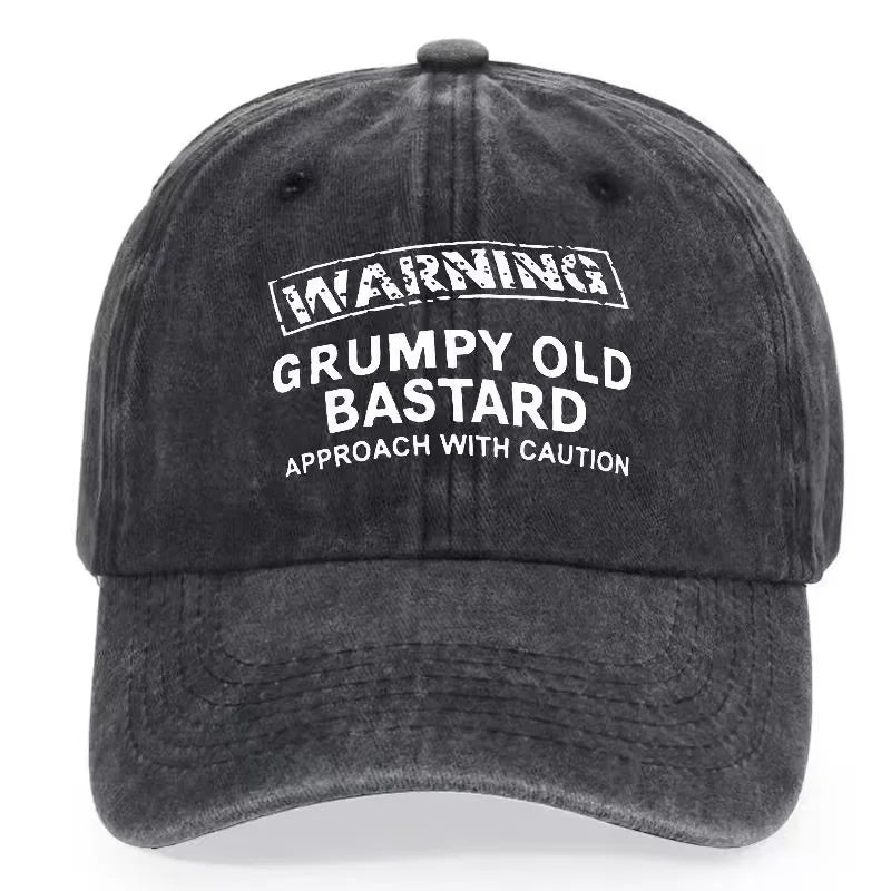 Warning sign - Sad-looking old guy - Breathing baseball cap - Outdoor adjustable casual hat - Sunscreen hat