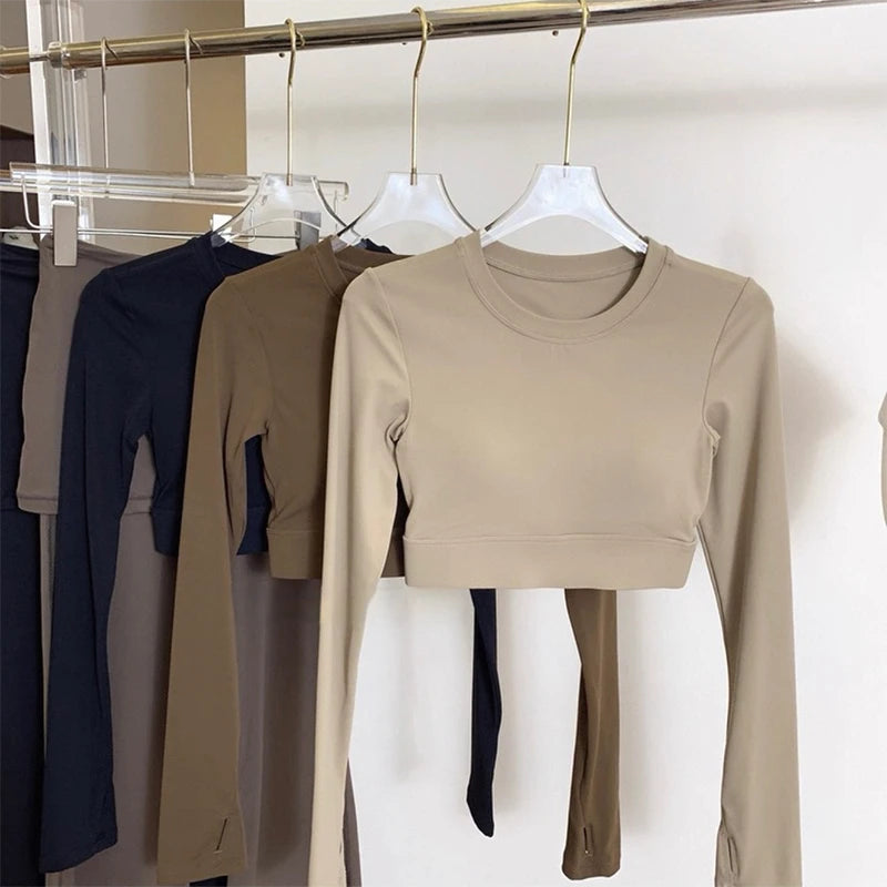 Women's Backless Long Sleeve Yoga Top