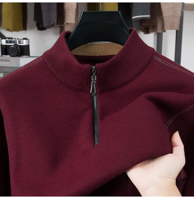 Men's Knitted Half Zip Pullover