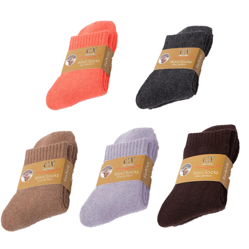5 Pairs Of Winter Women's Warm Socks