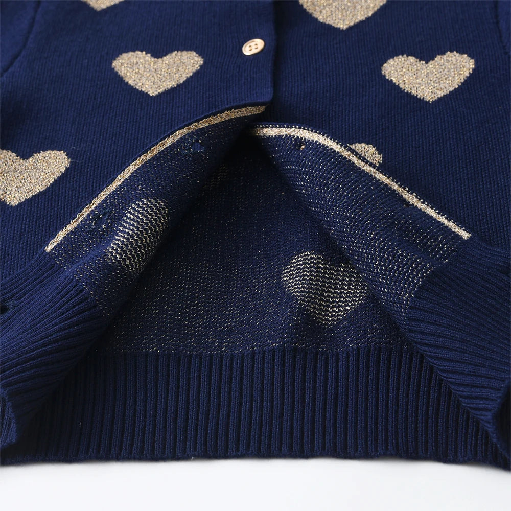 Children's Elastic Knitted Coat Heart