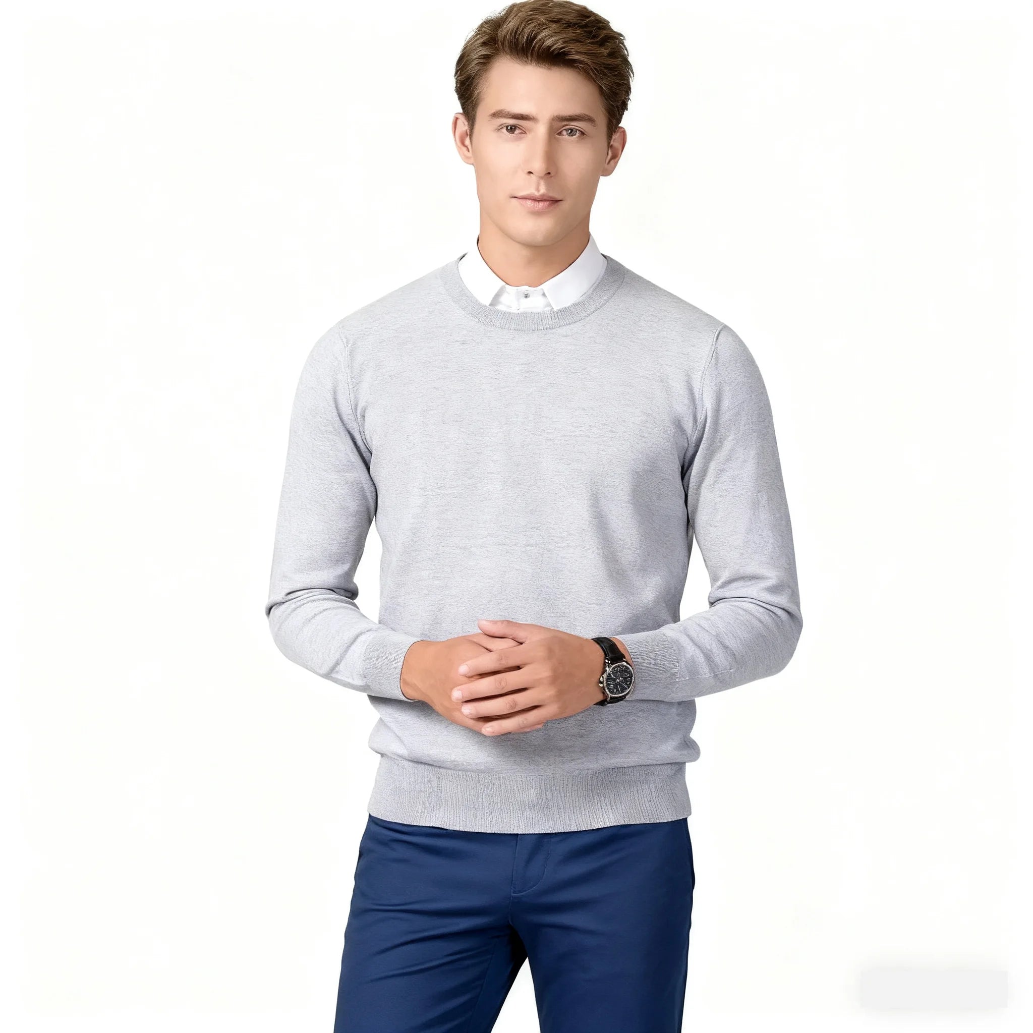 Cashmere Sweater O-neck Pullovers Men