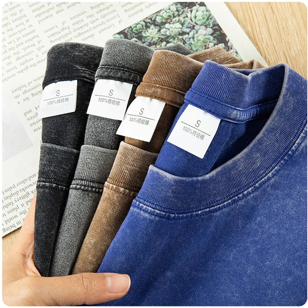 Distressed Heavyweight Cotton T-shirt