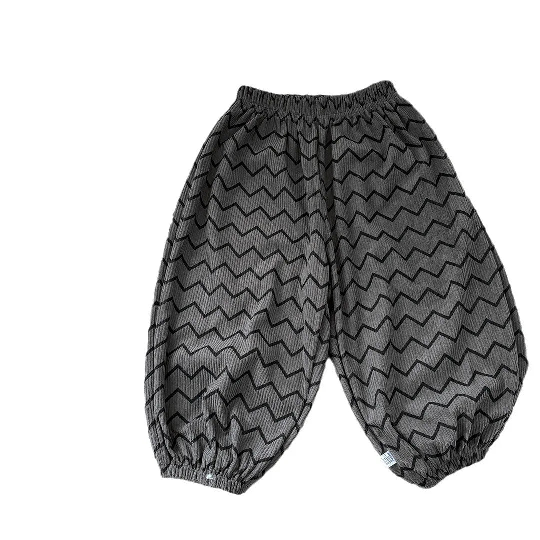 Baby Girls Pants Kids Full Printed Pant Corduroy Trousers Autumn Children's Clothing Korean Style