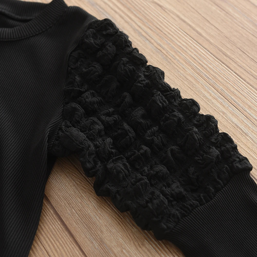 Round Neck Top+Bow Plaid Short