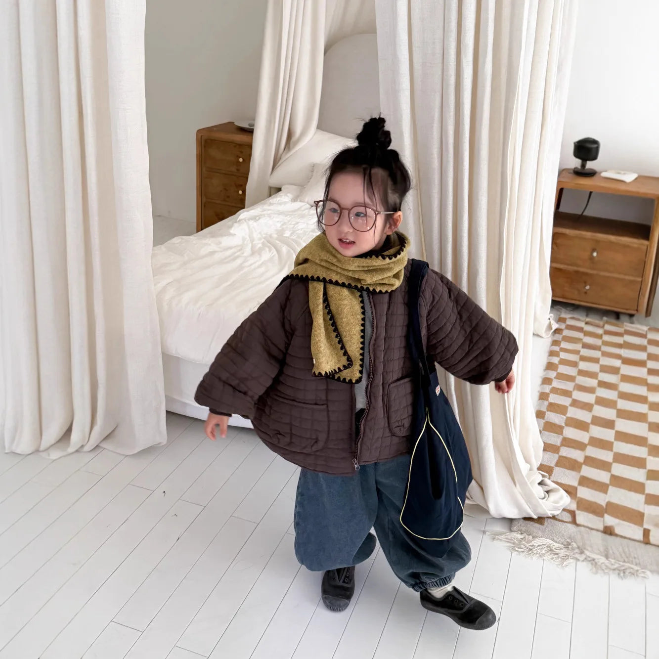 Parka Cotton Padded Plaid