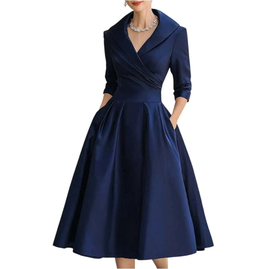 Wide Lapel Dress