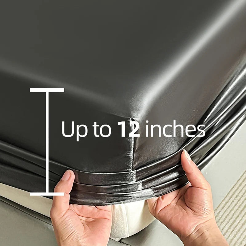 3 Piece Luxury Satin Fitted Sheet