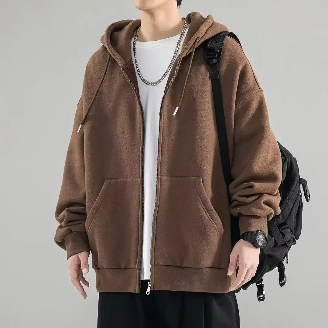 Cotton Zip-Up Hoodie