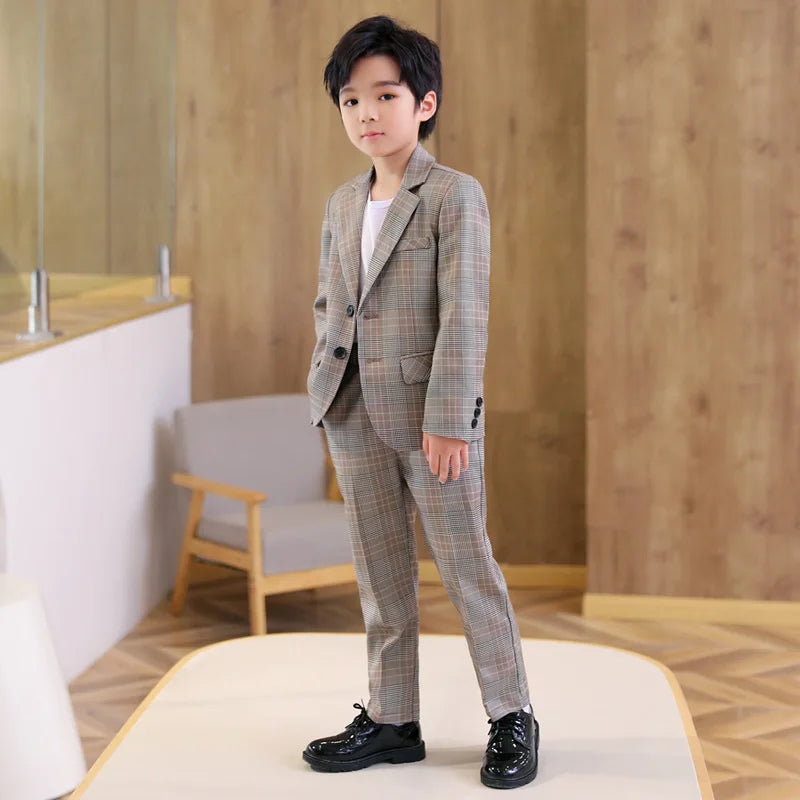 Checkered Gray Suit