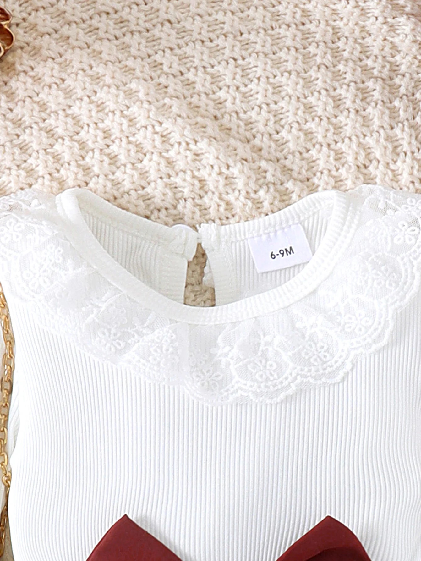 3PCS Autumn 0-3 Speed Girls And Babies Have Comfortable Foreign Style And Sweet Solid Color Lace Collar Top + Skirt + Hat Set