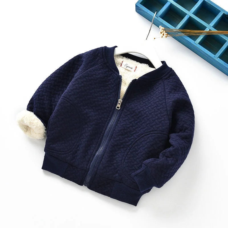 Jacquard Fleece Zip-Up Sweater