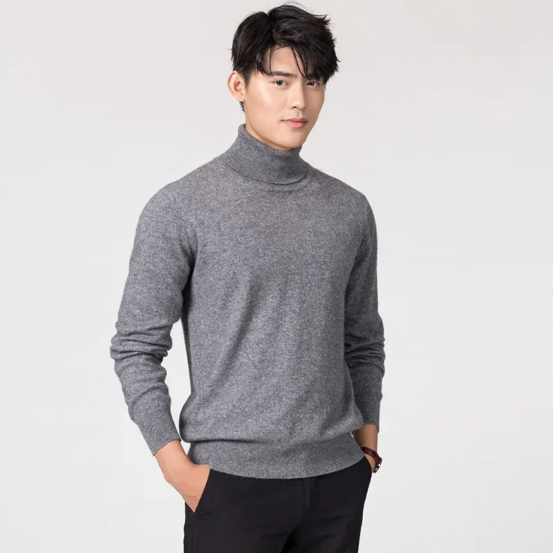 Men's Cashmere Cotton Blend Turtleneck