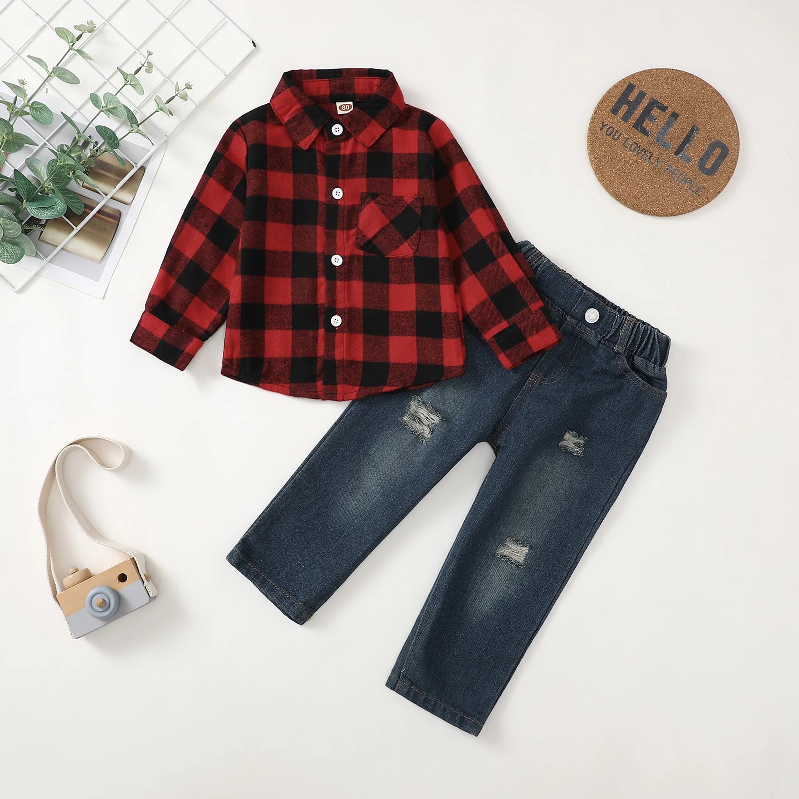 Winter  Baby Boy Clothes Infant Toddler Boy Outfits 12 18 24 Months 2T 3T  Denim Jeans Boys Fall Winter Clothing Pants Set