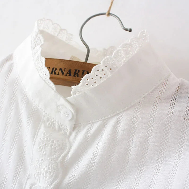 Women Lace White Shirts