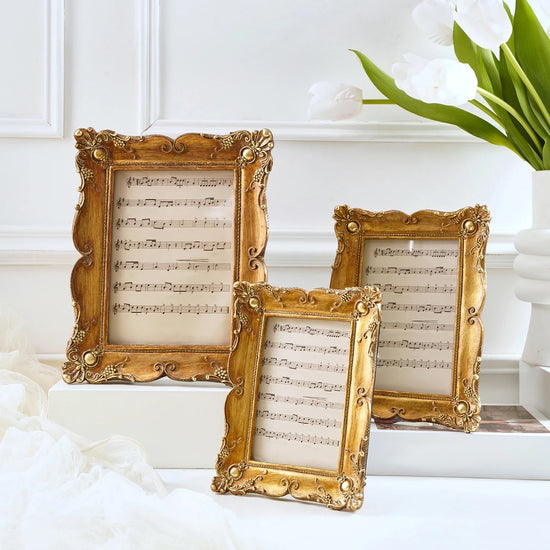 Vintage Gold Lace Photo Frame