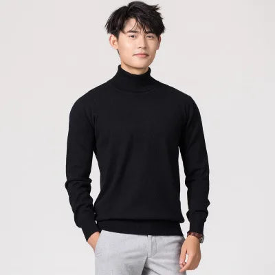 Men's Cashmere Cotton Blend Turtleneck