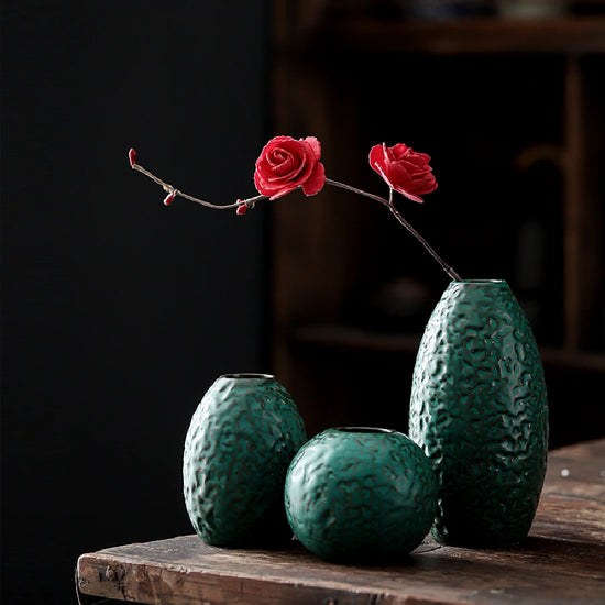 Vintage Vase Hydroponic Green Plant Simulation Flower Desktop Utensils Living Room Office Decoration Ornaments