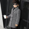 Boys Quilted Thickened Wool Coat