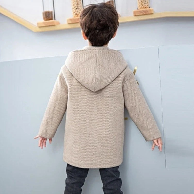 Boys' Thickened Wool Coat Winter