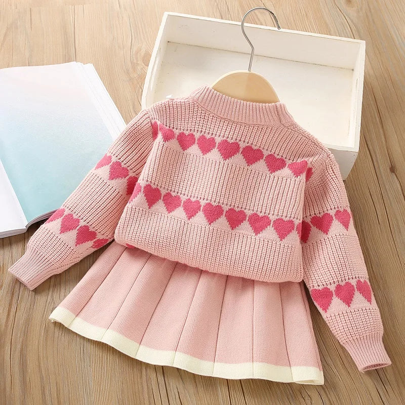 Girls' sweater set for autumn and winter