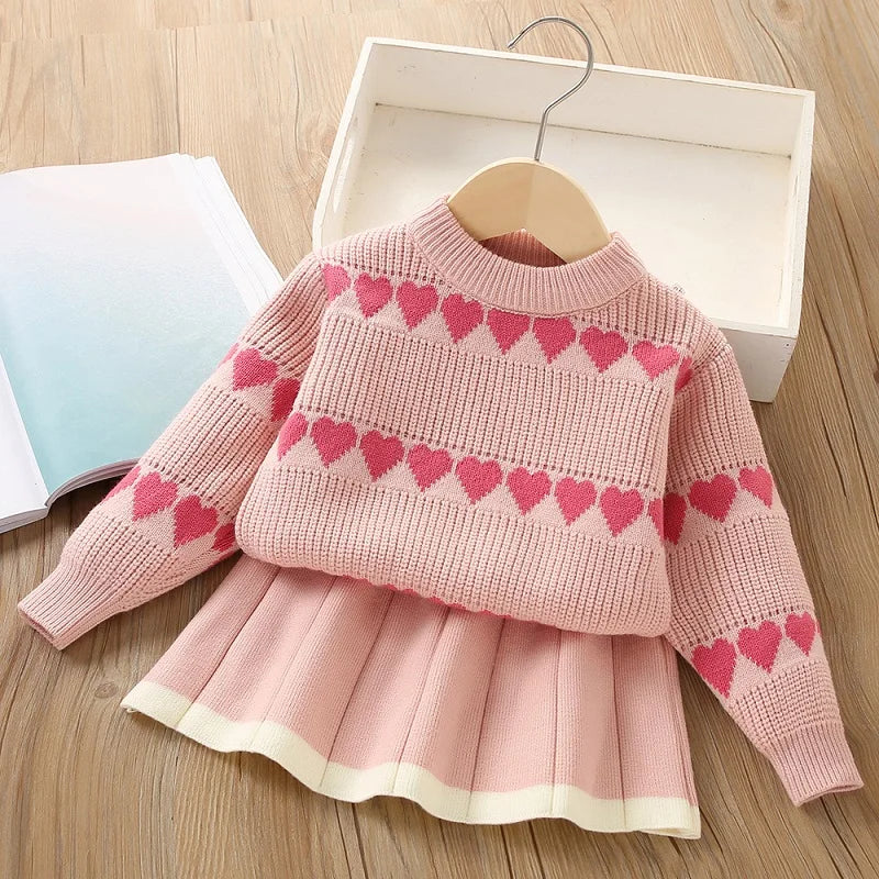 Girls' sweater set for autumn and winter